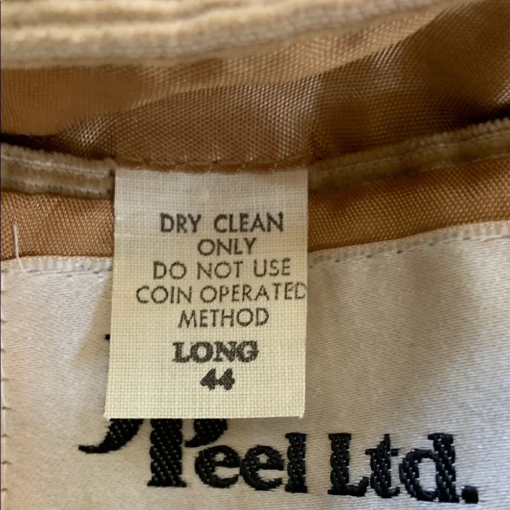 Vintage John Peel Tan Corduroy Sport Coat Blazer 44L Men’s Classic Preppy